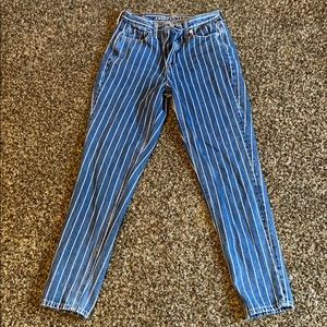 Striped High Waisted Jeans